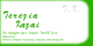 terezia kazai business card